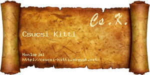 Csucsi Kitti névjegykártya